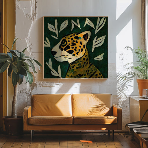 Tiger In Profile Square Canvas Art  Treechild 