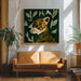 Tiger In Profile Square Canvas Art  Treechild 