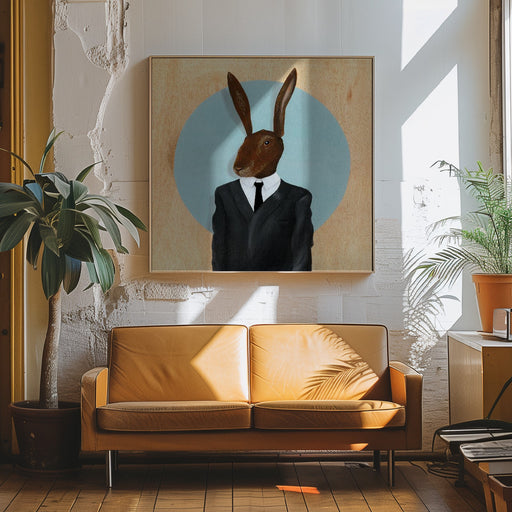 David Lynch Rabbit Square Canvas Art  Famous When Dead 