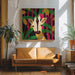 Giraffe-Animal Trilogy Square Canvas Art  Shriya Bhattacharya 