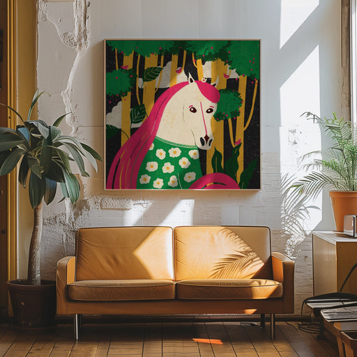 Horse-Animal Trilogy Square Canvas Art  Shriya Bhattacharya 