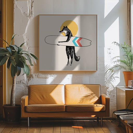 Here Comes the Sun Square Canvas Art  Florent Bodart 