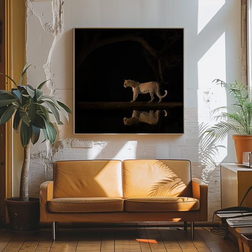 Inverted reflection in water by MIN LI Square Canvas Print Art for Modern Home Decor. Decorate your office or living room with canvas artwork