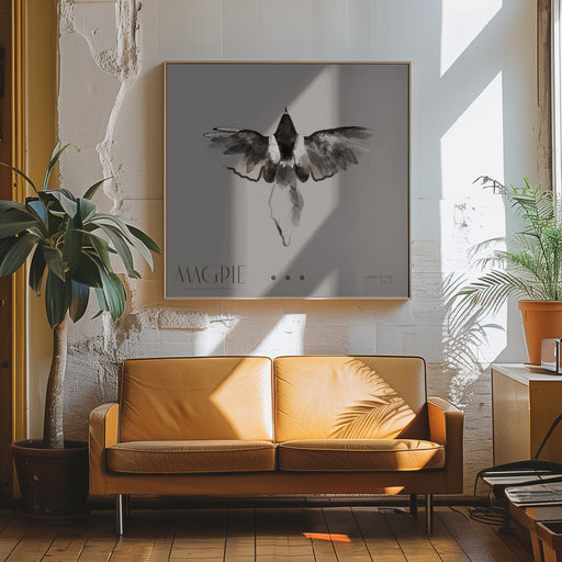 Magpie II Square Canvas Art  Gabriella Roberg 