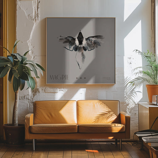 Magpie Square Canvas Art  Gabriella Roberg 