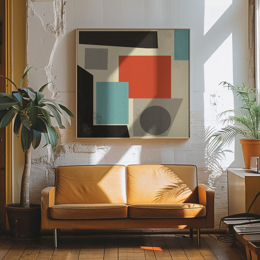 GEOMETRIC POINT Nr 2 by THE MIUUS STUDIO Square Canvas Print Art for Modern Home Decor. Decorate your office or living room with canvas artwork