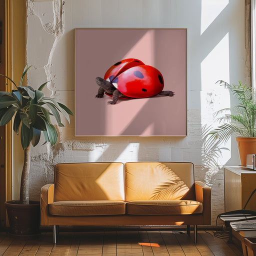 Ladybug Turtle Square Canvas Art  Artem Pozdniakov 