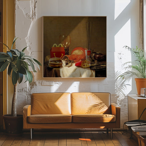 Classic dinner by Artem Pozdniakov Square Canvas Print Art for Modern Home Decor. Decorate your office or living room with canvas artwork