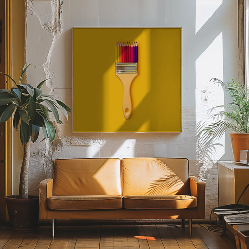 Creative Brush by Artem Pozdniakov Square Canvas Print Art for Modern Home Decor. Decorate your office or living room with canvas artwork