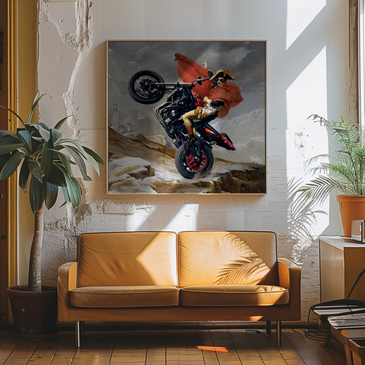 Vroom Vroom! by Artem Pozdniakov Square Canvas Print Art for Modern Home Decor. Decorate your office or living room with canvas artwork