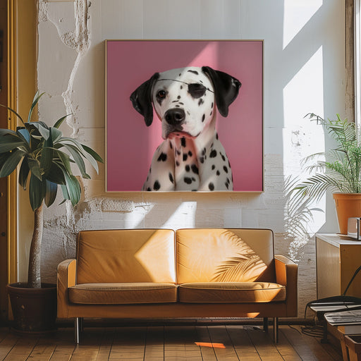 Pirate Dog Square Canvas Art  Artem Pozdniakov 