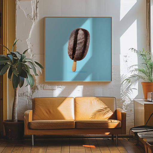 Ice Ice Coffee by Artem Pozdniakov Square Canvas Print Art for Modern Home Decor. Decorate your office or living room with canvas artwork