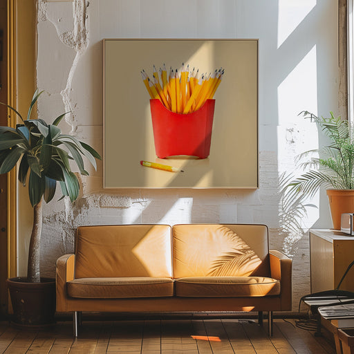 Creative Snack by Artem Pozdniakov Square Canvas Print Art for Modern Home Decor. Decorate your office or living room with canvas artwork