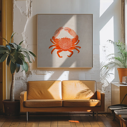 Yengec Square Canvas Art  Emel Tunaboylu 