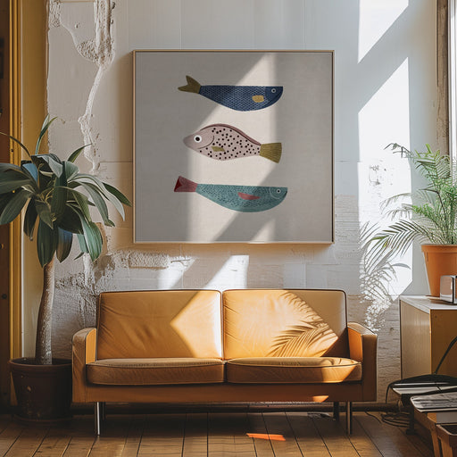 Paluklar 02 Square Canvas Art  Emel Tunaboylu 