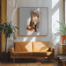 Baby Cat Square Canvas Art  Emel Tunaboylu 
