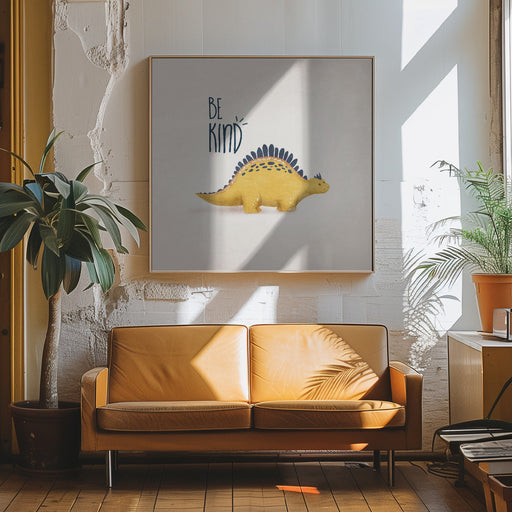 Dino Sari Tombik by Emel Tunaboylu Square Canvas Print Art for Modern Home Decor. Decorate your office or living room with canvas artwork