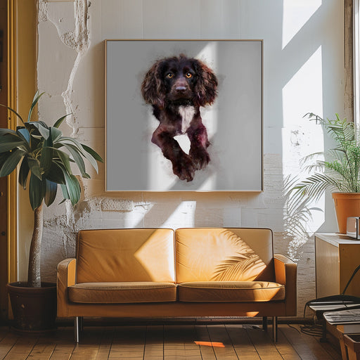 Baby Puppy by Emel Tunaboylu Square Canvas Print Art for Modern Home Decor. Decorate your office or living room with canvas artwork