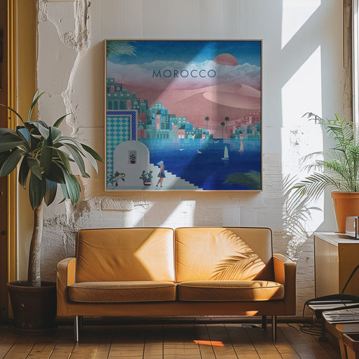 Morocco Square.png by Emel Tunaboylu Square Canvas Print Art for Modern Home Decor. Decorate your office or living room with canvas artwork