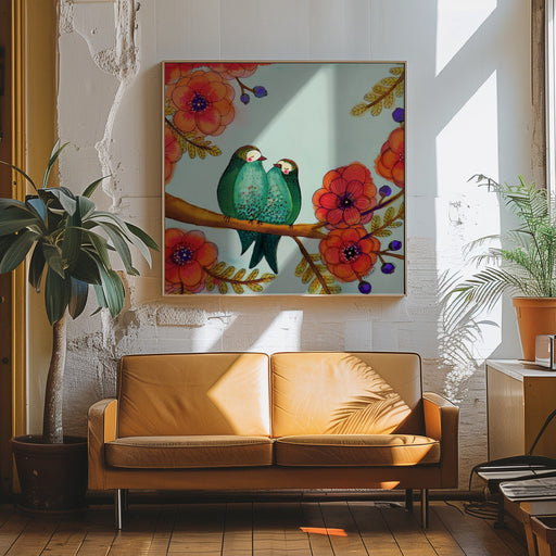 Feather Bellies by Sylvie Demers Square Canvas Print Art for Modern Home Decor. Decorate your office or living room with canvas artwork