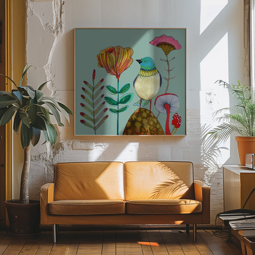 My Heart of Gold by Sylvie Demers Square Canvas Print Art for Modern Home Decor. Decorate your office or living room with canvas artwork