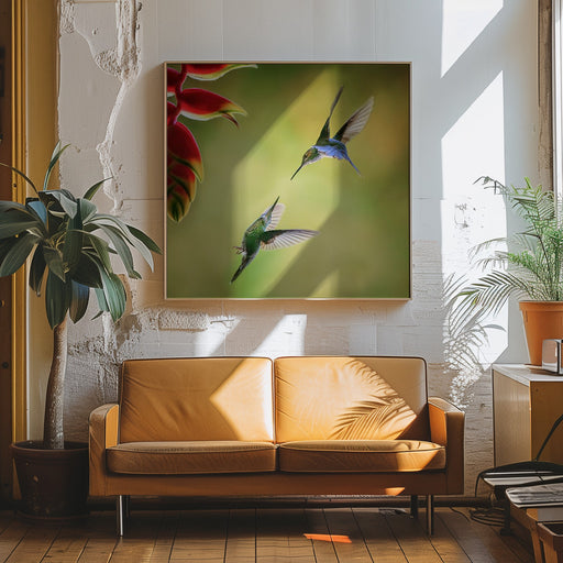 Pas de deux by Yun Gong Square Canvas Print Art for Modern Home Decor. Decorate your office or living room with canvas artwork