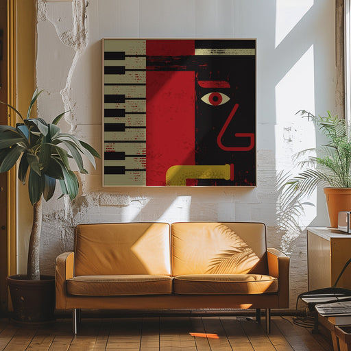 Jazz by Vision Grasp Art Square Canvas Print Art for Modern Home Decor. Decorate your office or living room with canvas artwork