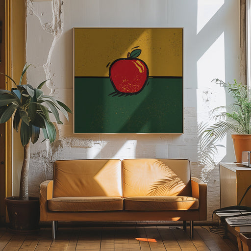 Apple by Vision Grasp Art Square Canvas Print Art for Modern Home Decor. Decorate your office or living room with canvas artwork