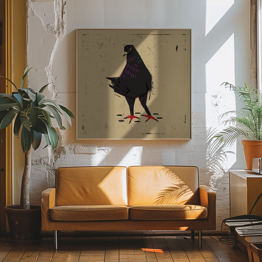 Pigeon by Vision Grasp Art Square Canvas Print Art for Modern Home Decor. Decorate your office or living room with canvas artwork