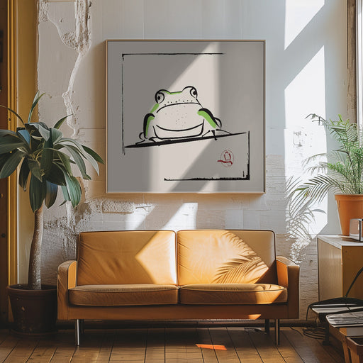 Frog by Vision Grasp Art Square Canvas Print Art for Modern Home Decor. Decorate your office or living room with canvas artwork