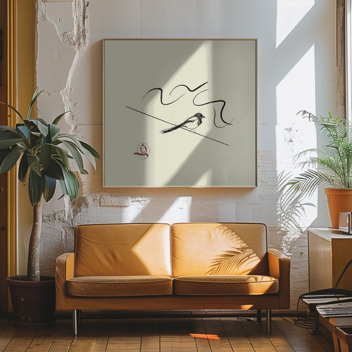 Magpie Square Canvas Art  Vision Grasp Art 