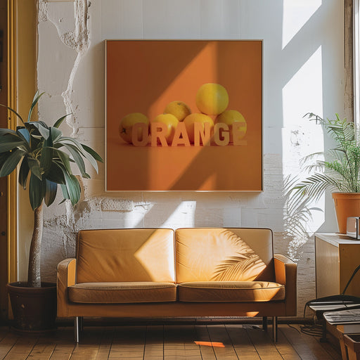 Orange.1 by Julia Ramiro Square Canvas Print Art for Modern Home Decor. Decorate your office or living room with canvas artwork