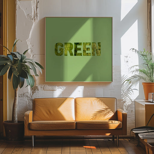 Green by Julia Ramiro Square Canvas Print Art for Modern Home Decor. Decorate your office or living room with canvas artwork