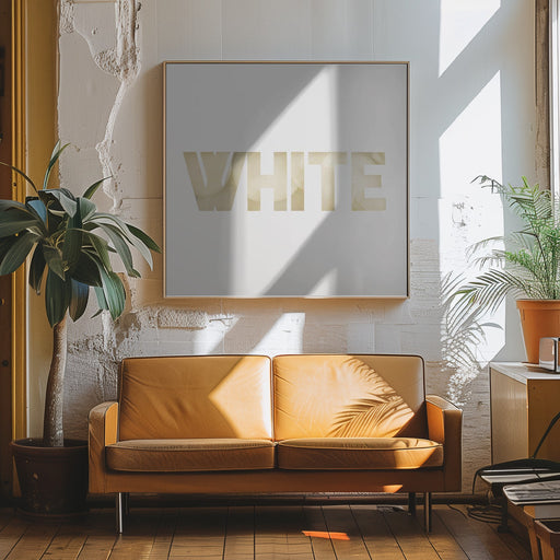 White by Julia Ramiro Square Canvas Print Art for Modern Home Decor. Decorate your office or living room with canvas artwork