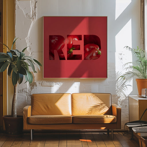 Red by Julia Ramiro Square Canvas Print Art for Modern Home Decor. Decorate your office or living room with canvas artwork