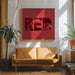 Red by Julia Ramiro Square Canvas Print Art for Modern Home Decor. Decorate your office or living room with canvas artwork