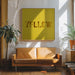 Yellow by Julia Ramiro Square Canvas Print Art for Modern Home Decor. Decorate your office or living room with canvas artwork