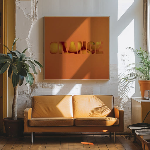 Orange by Julia Ramiro Square Canvas Print Art for Modern Home Decor. Decorate your office or living room with canvas artwork