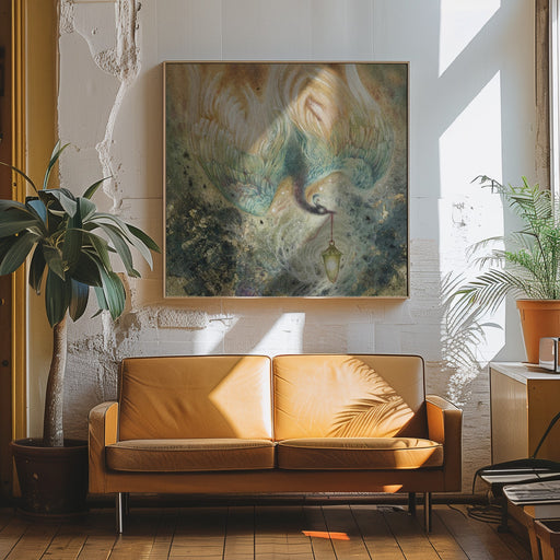 Lighting the Path Square Canvas Art  Stephanie Law 