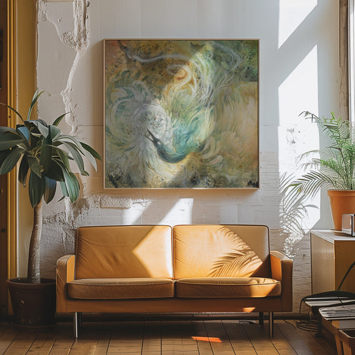 In the Gardens of the Sun by Stephanie Law Square Canvas Print Art for Modern Home Decor. Decorate your office or living room with canvas artwork