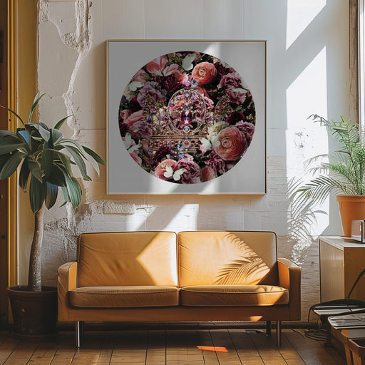 Paisley Blooms & Crow by Sue Skellern Square Canvas Print Art for Modern Home Decor. Decorate your office or living room with canvas artwork