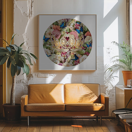 Morning Dream & Crown by Sue Skellern Square Canvas Print Art for Modern Home Decor. Decorate your office or living room with canvas artwork