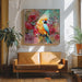 Parrots Tropical Garden by Andrea Haase Square Canvas Print Art for Modern Home Decor. Decorate your office or living room with canvas artwork