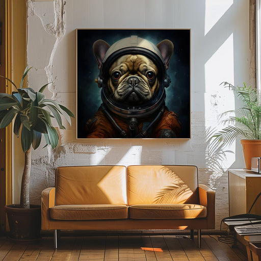 A Dog 2 by Bilge Paksoylu Square Canvas Print Art for Modern Home Decor. Decorate your office or living room with canvas artwork