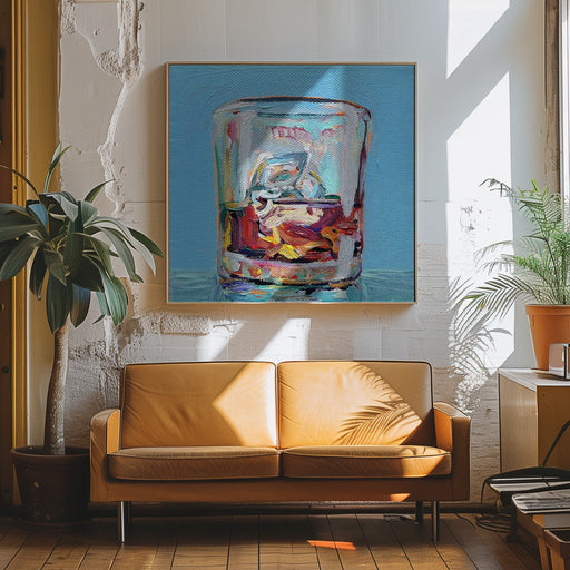 Scotch by Key and Sea Creative Square Canvas Print Art for Modern Home Decor. Decorate your office or living room with canvas artwork
