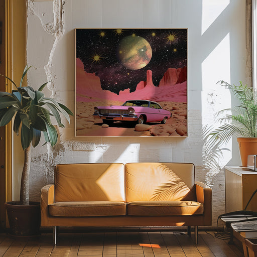 SpaceRide 3.0 by Samantha Hearn Square Canvas Print Art for Modern Home Decor. Decorate your office or living room with canvas artwork