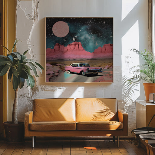 SpaceRide 4.0 by Samantha Hearn Square Canvas Print Art for Modern Home Decor. Decorate your office or living room with canvas artwork