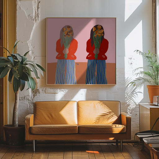 Gemini by Alix Campbell Square Canvas Print Art for Modern Home Decor. Decorate your office or living room with canvas artwork