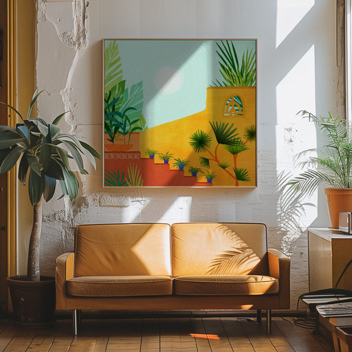 Colorful Garden by Kristian Gallagher Square Canvas Print Art for Modern Home Decor. Decorate your office or living room with canvas artwork