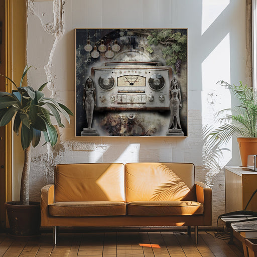 Radio 3 by Rafal Kulik Square Canvas Print Art for Modern Home Decor. Decorate your office or living room with canvas artwork